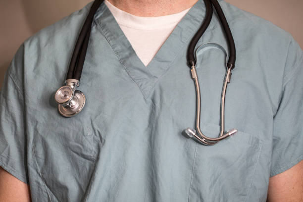 istock Doctor, Nurse, Or Surgeon With Scrubs And A Stethoscope 923100752