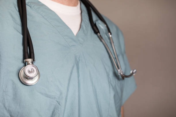 istock Doctor, Nurse, Or Surgeon With Scrubs And A Stethoscope 923100754