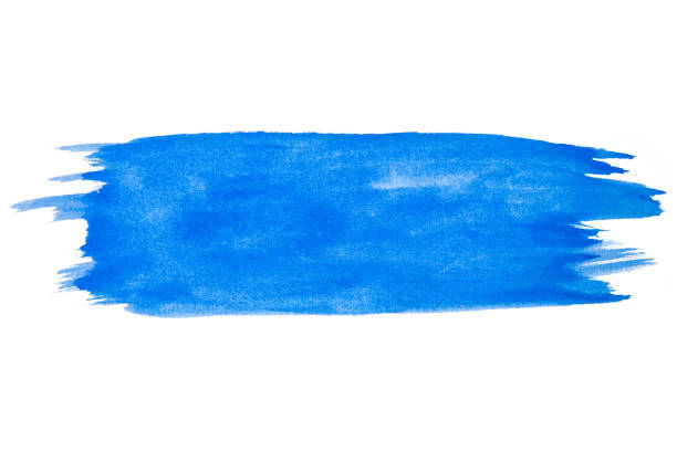 istock Abstract Blue Watercolor Splashing Isolated On White Backgrounds, Hand Paint On Paper. 923104032