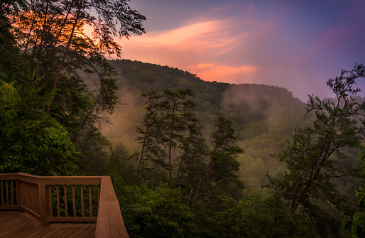 View from a deck in the Great Smoky Mountains