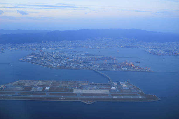 istock a Osaka Bay from the airplane window 923113700