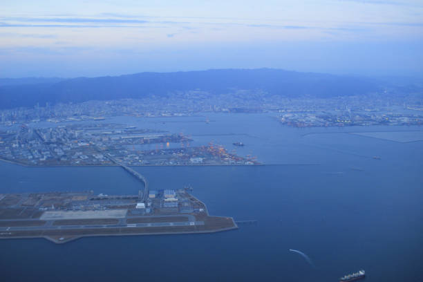 istock a Osaka Bay from the airplane window 923113710