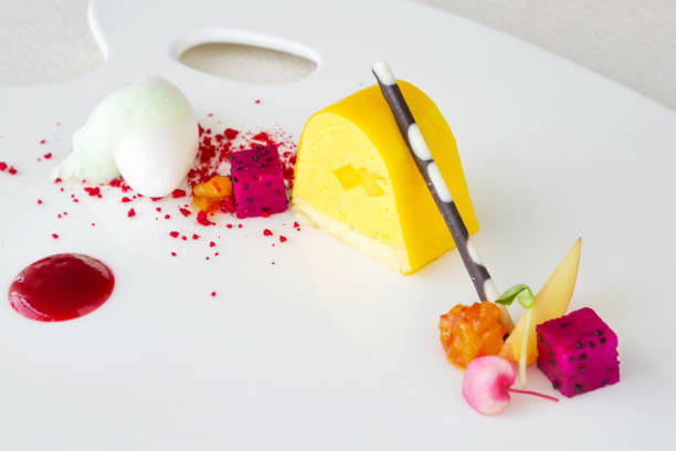istock Beautiful elegant colorful dessert in a plate 923113838