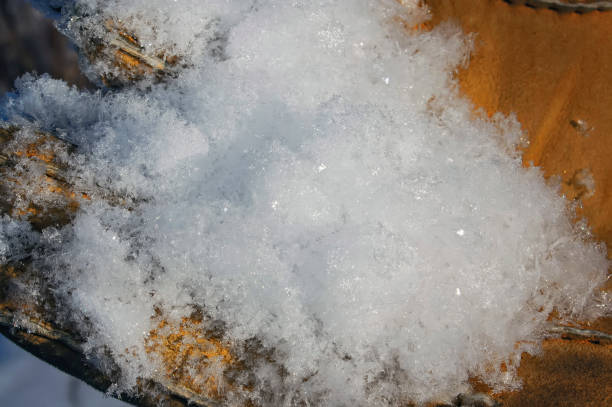 istock A woman's hand holds fluffy snow on her palm 923114176