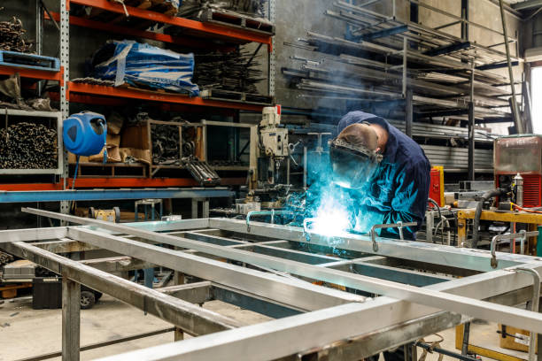 istock Metal Worker Welding In Factory 923114694
