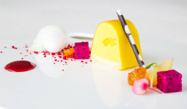 istock Beautiful elegant colorful dessert in a plate 923117164