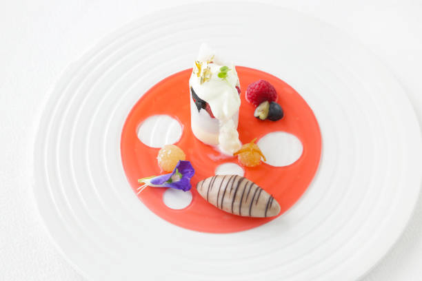 istock Beautiful elegant colorful dessert in a plate 923121156