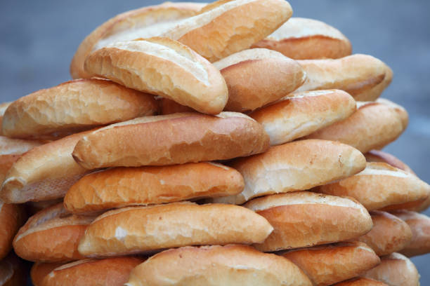 istock stack of local bread in vietnam as background. 923123310