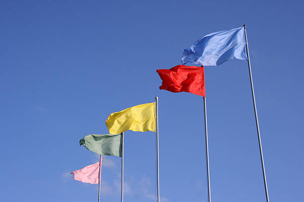 Colourful Flags stock photo