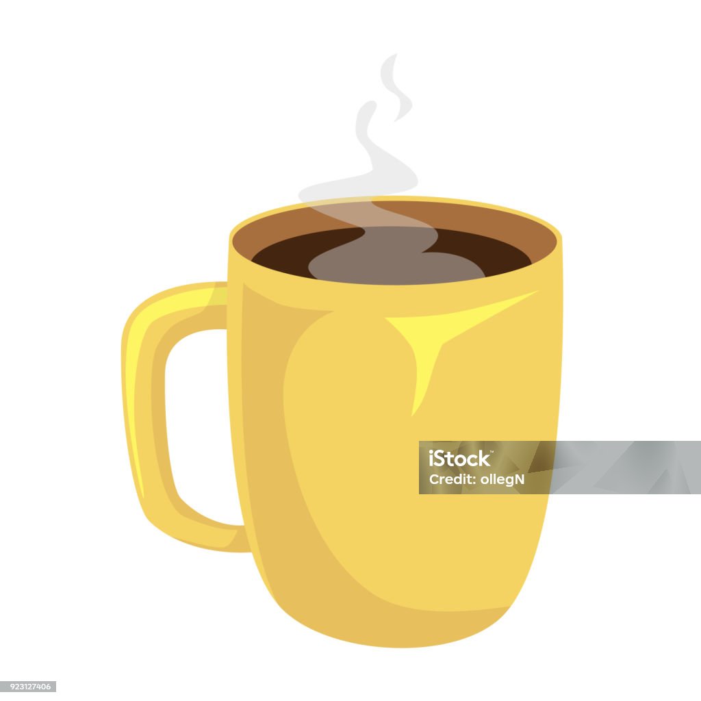Tasse de café isolé. Illustration vectorielle de tasse à café - clipart vectoriel de Tasse à café libre de droits