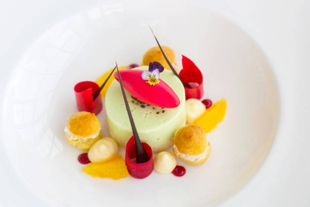 istock Beautiful elegant colorful dessert in a plate 923129756