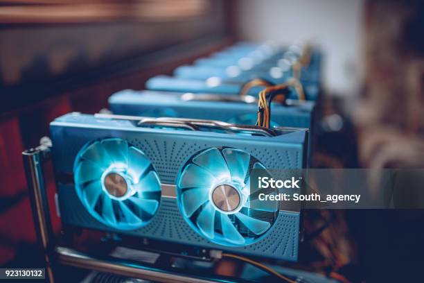 Mining Rig Stock Photo - Download Image Now - Cryptocurrency Mining, Data Mining, Cryptocurrency