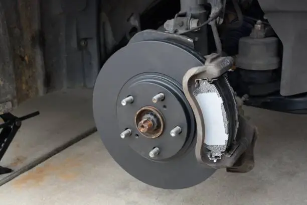 New brake pads and rotors.