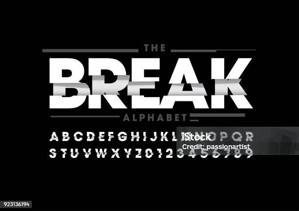 Broken Alphabet Stock Illustration - Download Image Now - Broken, Typescript, Text