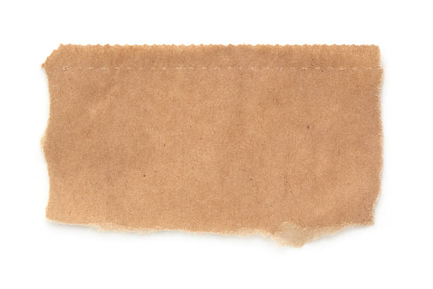 istock Ripped brown paper isolated on white background 92313664
