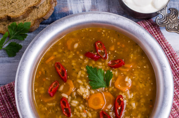 istock Traditional spicy soup with rice 923139702