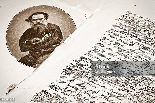 Лео Tolstoys Handwritingvintage Литературе Журнал В 1870х — стоковые фотографии и другие картинки Антиквариат