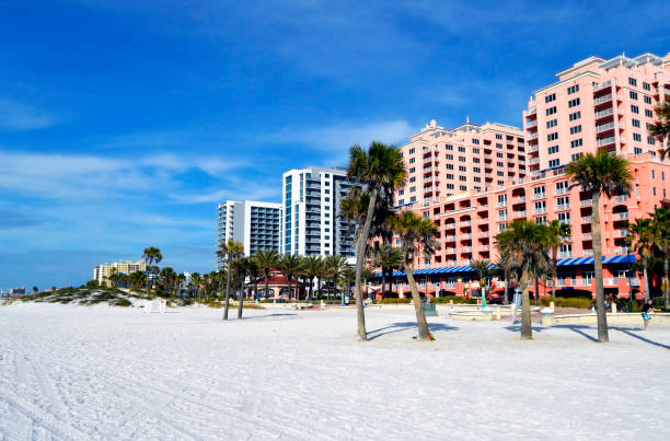 Spring Break Condos Spring break accommodation on Clearwater Beach clearwater florida photos stock pictures, royalty-free photos & images