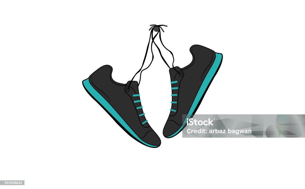 Chaussures disponibles - clipart vectoriel de Paire de baskets libre de droits