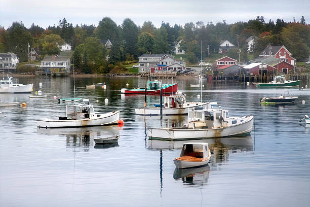istock Bass harbor boats sailing on water 92315759