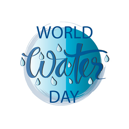 World Water Day lettering phrase