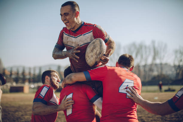 istock Rugby team celebrating victory 923163266