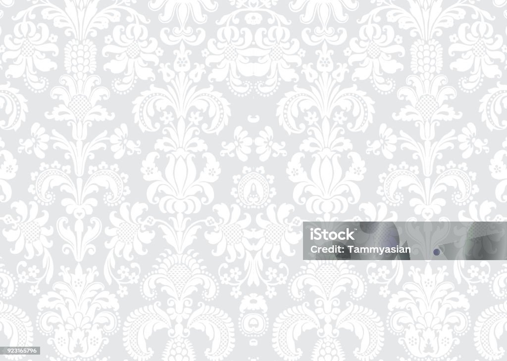 white texture 29 Detailed Vector Background with antique and baroque flowers. For spring and summer design. Backgrounds stock vector