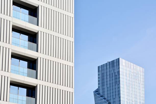 istock Modern building. Modern office building with facade of glass 923170022