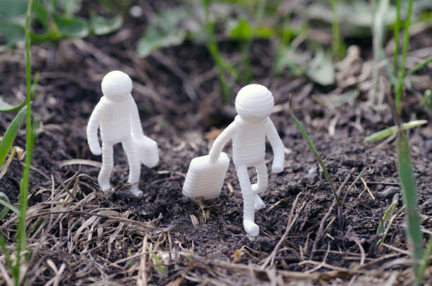 istock Figures of People With Suitcases Walking on The Ground 923177168