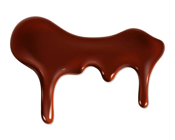 çikolata akarsu üzerinde beyaz izole - chocolate stock illustrations