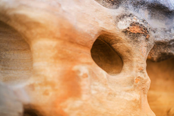 Geological formations in sandstone of canyons