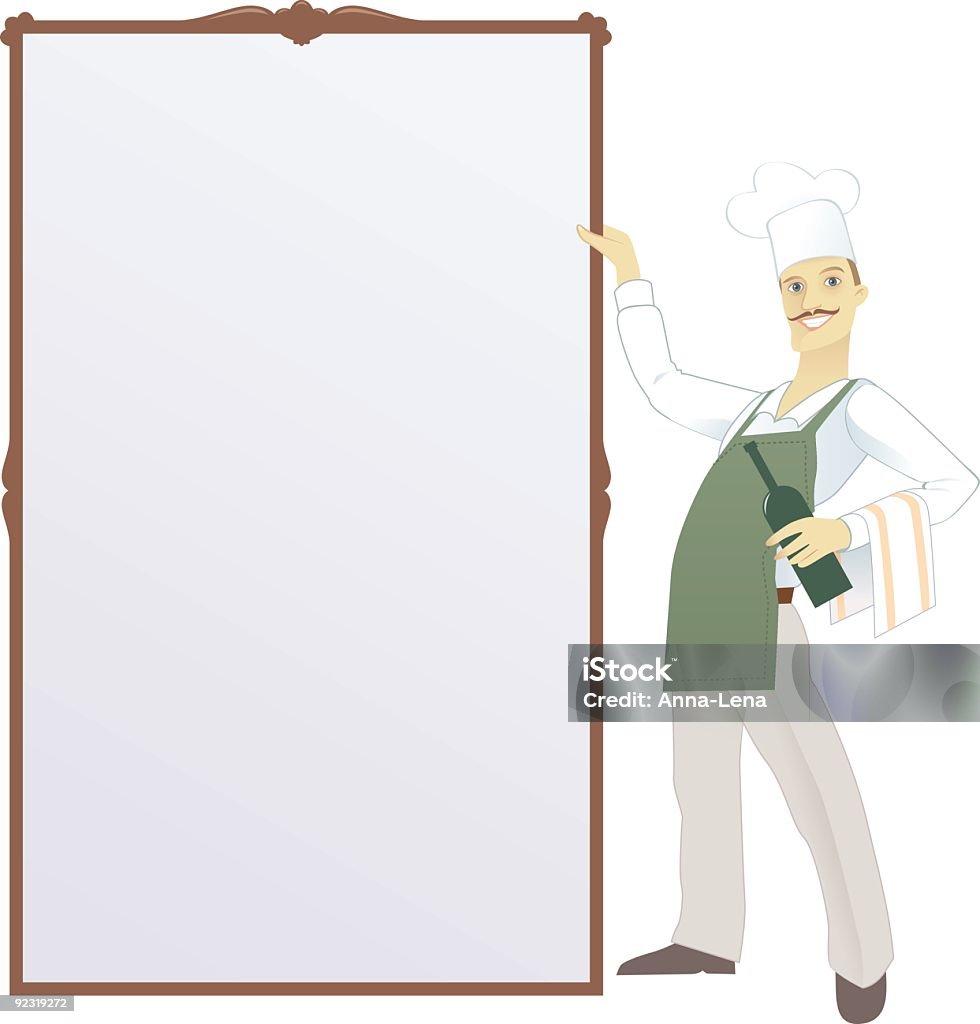 Chefs Feature. Sign Chef With Sign Stock Illustration - Download Image Now - Chef, Chef's ...