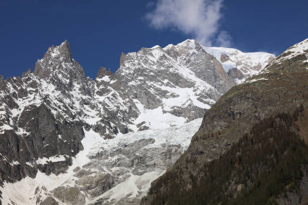 istock Mont Blanc Summit with clouds from Courmayeur. Italy 923193180