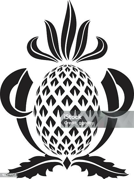 Vettore Di Ananas - Immagini vettoriali stock e altre immagini di Ananas - Ananas, Emblema, Forma
