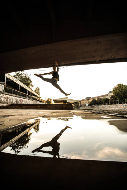 Young man dancing in the streets