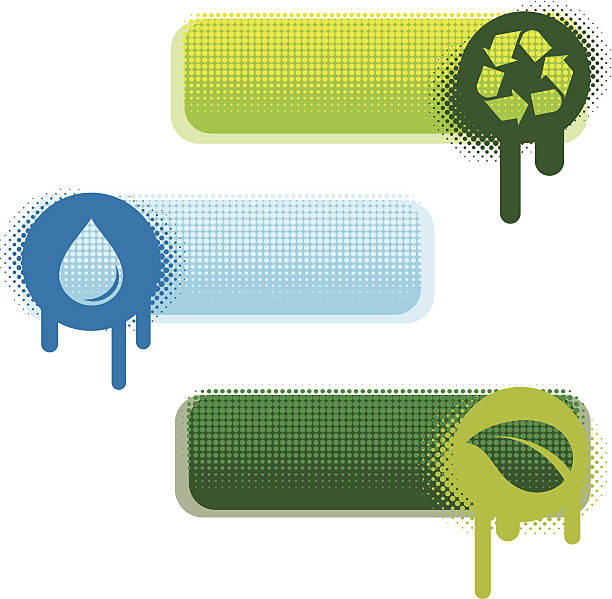 illustrazioni stock, clip art, cartoni animati e icone di tendenza di banner di eco - recycling symbol audio
