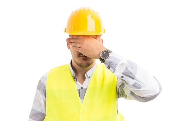 istock Foreman or contractor covering his eyes 923215868