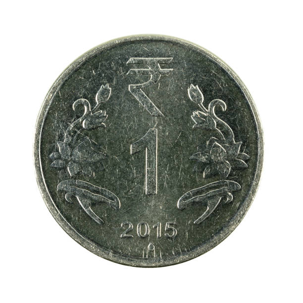 istock 1 indian rupee coin (2015) obverse isolated on white background 923216868