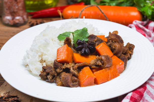 istock A dish of sirloin rice on the table 923217916