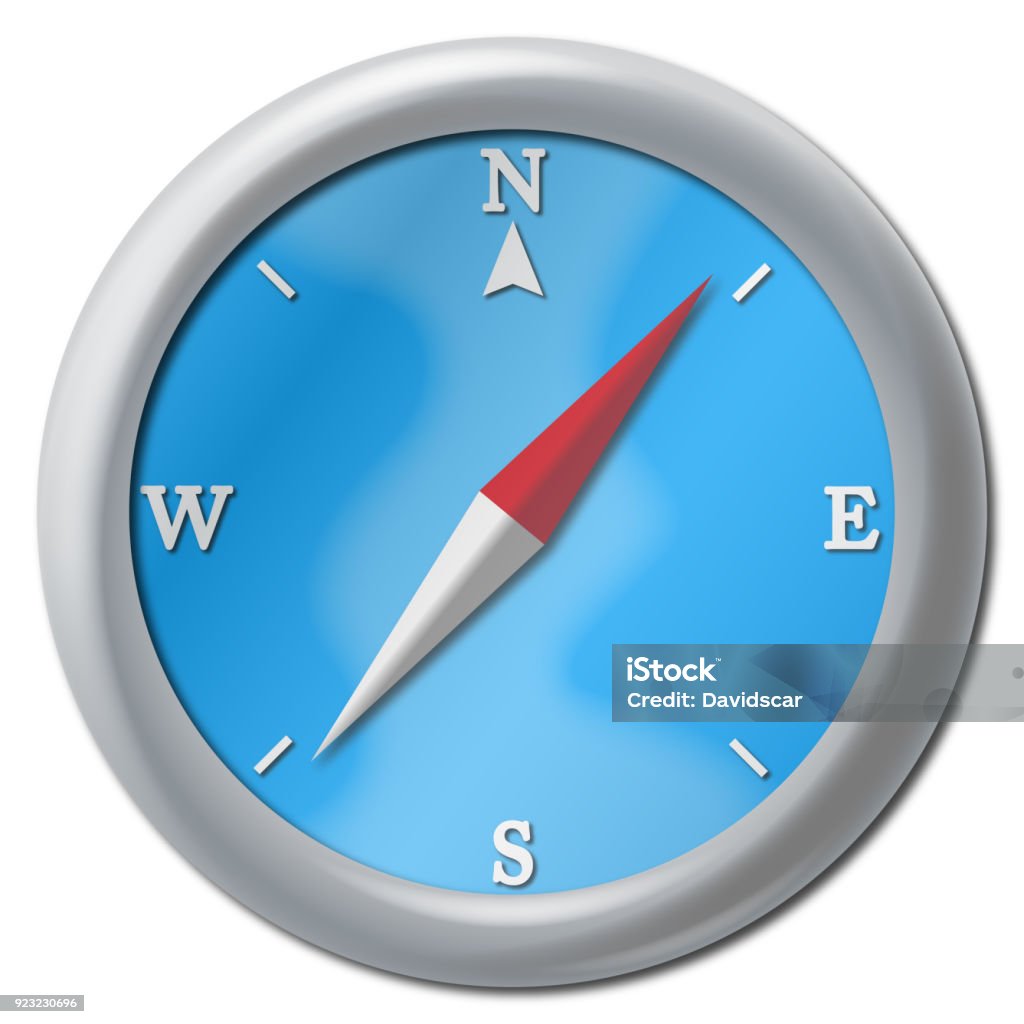 Compass Light Blue Compass Blue Stock Illustration - Download Image Now - Adventure, Blank ...