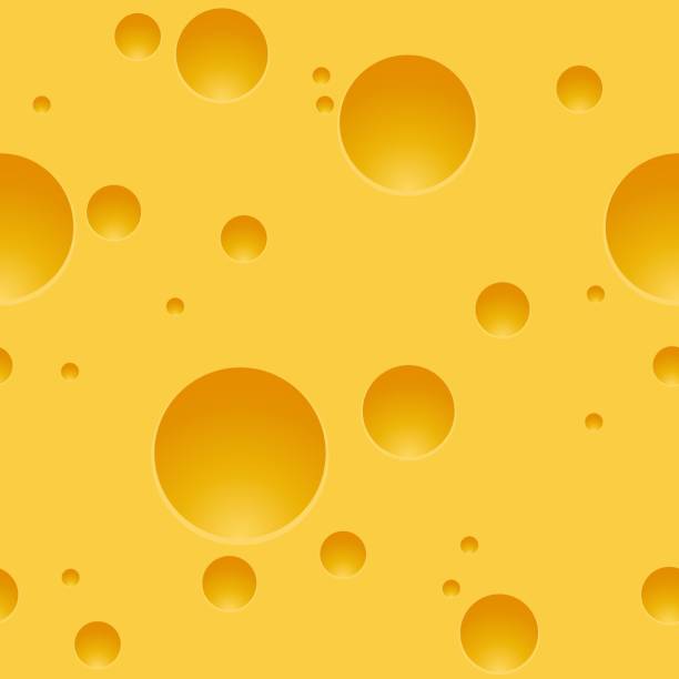 ilustrações de stock, clip art, desenhos animados e ícones de texture of the cheese with holes seamless pattern. vector illustration yellow background - swiss francs illustrations