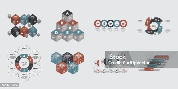 Complex Strategy Chart Eight Strategy Charts Templates Set Stock Illustration - Download Image ...
