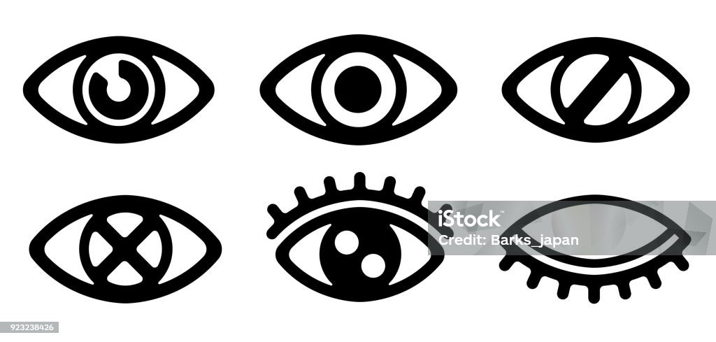 olho / ver / visão / /display visível ícone set - Vetor de Olho royalty-free