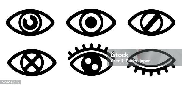 Vetores de Olho Ver Visão Display Visível Ícone Set e mais imagens de Olho - Olho, Ícone de Computador, Infográfico