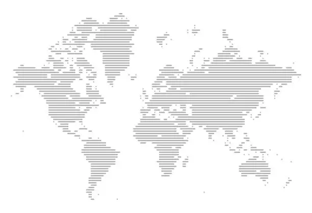 Vector illustration of World Map of Lines