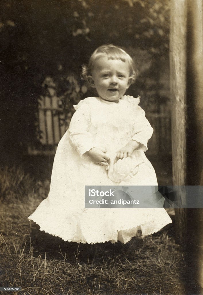 Bebé Menina - Royalty-free Antiguidade Foto de stock