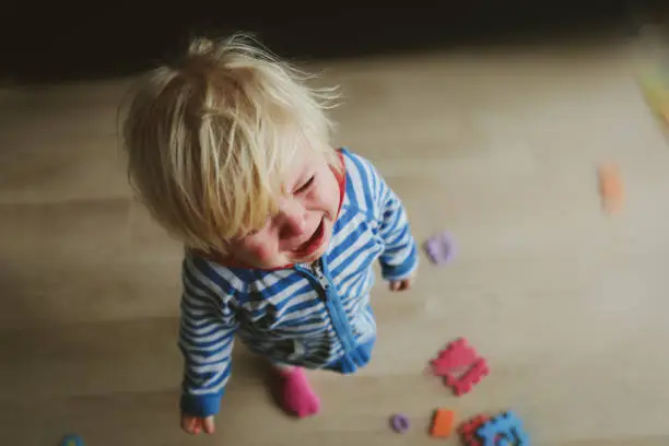 Photo of crying child, depression and sadness