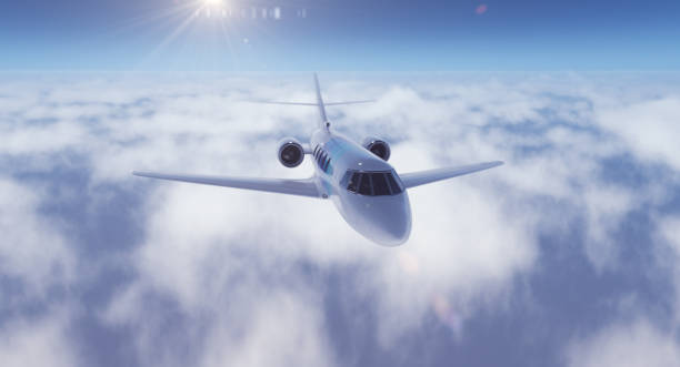 istock Corporate jet in the sky 923270588