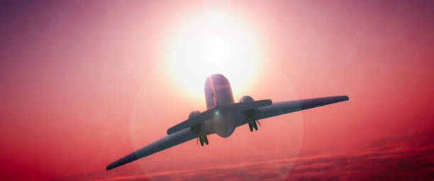 istock Commercial Airplane in the sky 923271012