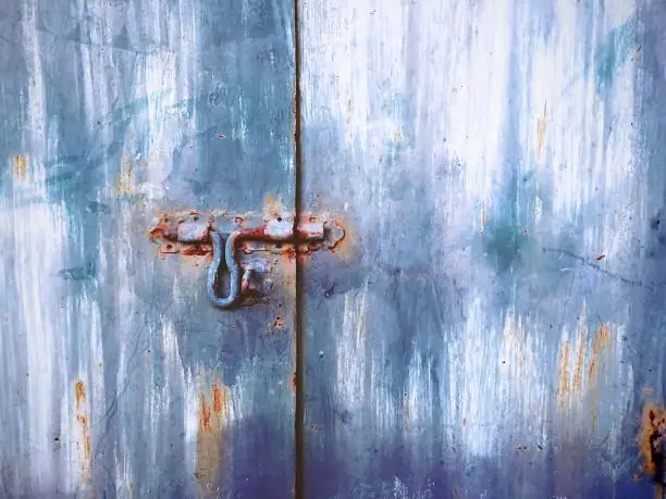 Grungy Door with Latch for Locking